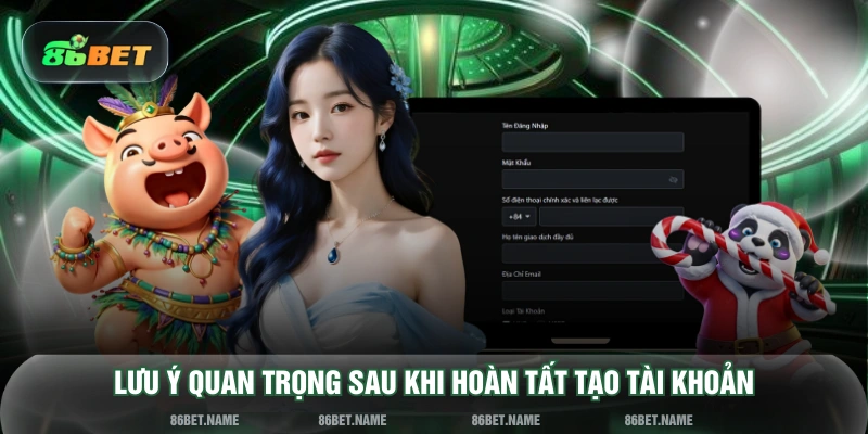 Lưu ý quan trọng sau khi hoàn tất tạo tài khoản